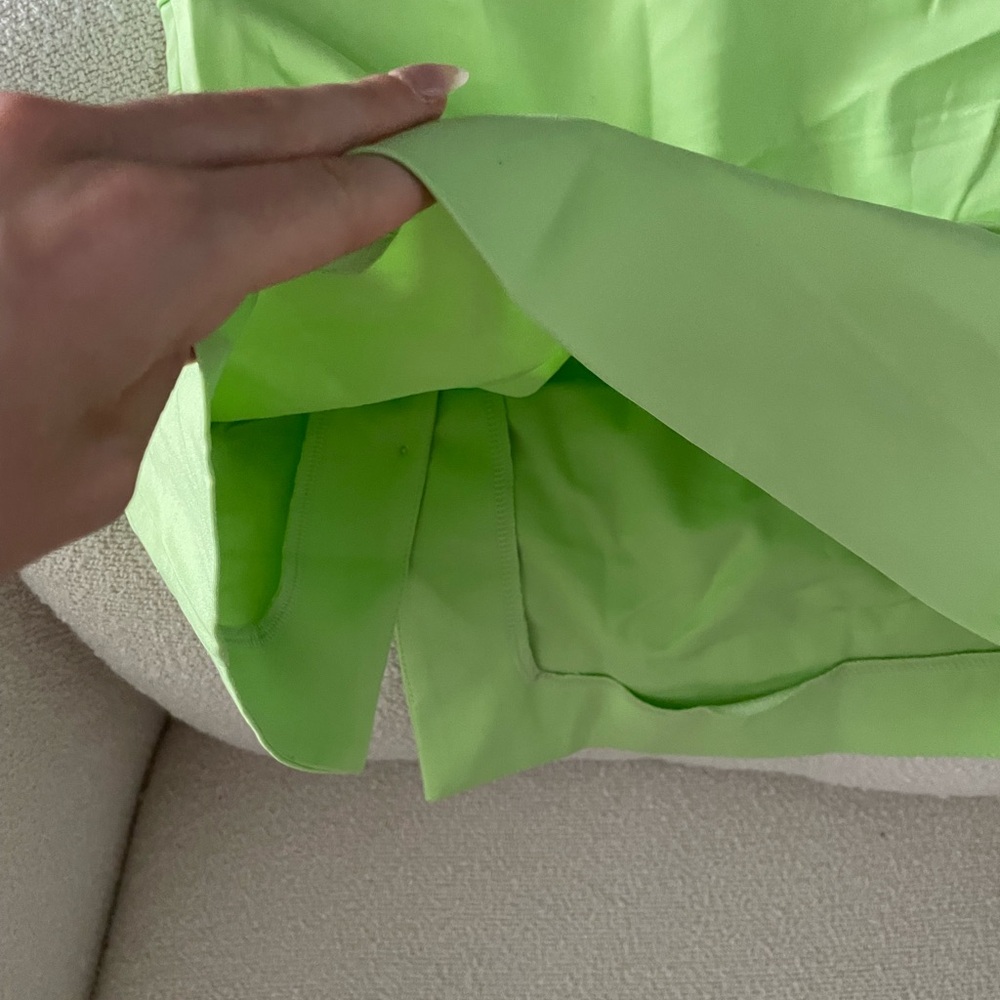 Green‎ Button Mini Skirt Ruched - Picture 8 of 8